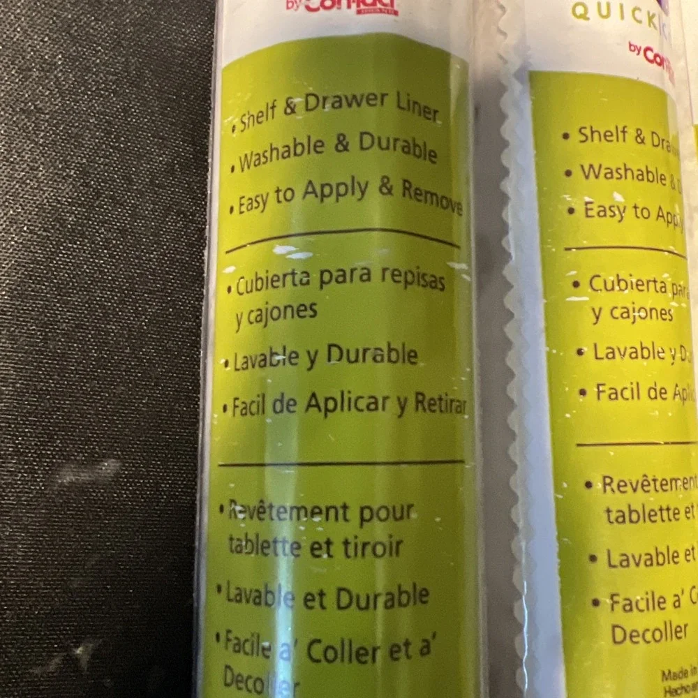 Lot Of 5- NEW Con-Tact Shelf Liner Contact Paper White Grey Marble 48